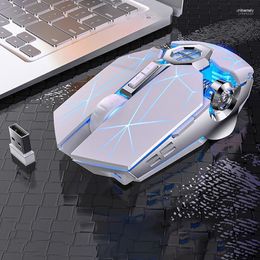 Mice Backlit Gaming Mouse Home Office Rechargeable Computer Laptop 2.4G Wireless 1600DPI1 Rose22