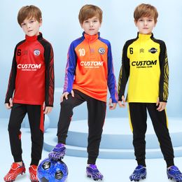 Other Sporting Goods Custom Kids Winter Jacket Outdoor Sportswear Tracksuit Long Sleeves Fitness Running Sports Jogging Football 230626