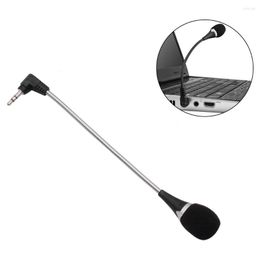 Microphones Clip Metal Microphone 3.5mm Jack Flexible Mini Audio Mic For Computer Laptop Skype Chat