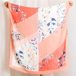 Scarves 2023 Fashion Ombre Leaf Fringe And Shawl Women Floral Scarf Wrap Hijab Muffler 10Pcs/LOT Wholesale