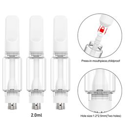 A15 Full Ceramic Carts Bulb Pyrex Fat Glass Cartridges 2.0ml Vape Oil Atomizer Manufacturer Supplies Vape Cartridges 10.5mm Diameter 510 Batteries Compatible