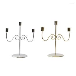 Candle Holders W3JA Wrought Iron Three Head Holder Decorative Art Crafts Accessory For Home Festival Wedding Party Decoration