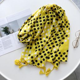 Scarves 2023 Fashion Beautiful Beehive Print Tassel Shawls Cotton Comb Wrap Scarf Hijab Muffler