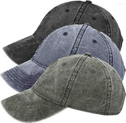 Bonés de bola Pacote com 3 bonés de beisebol de cor sólida Snapback Casquette Hat ajustável Casual Gorras Hip Hop chapéus para homens mulheres unissex preto