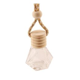 500pcs Car perfume bottle cars pendant essential oils diffuser mix designs air freshener fragrance empty glass bottle