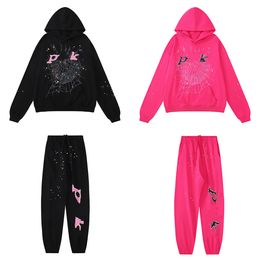 23ss Men designer sweatshirt pink sweatshirt pants black sweatshirt pants fashion letter design street loose men and women hoodie hoodie set S-XL