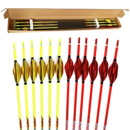 Bow Arrow ID4.2 Archery Pure Carbon Arrow Spine 400 500 600 700 800 900 1000 for Compound/Recurve/Traditional Bow Shooting TrainingHKD230626