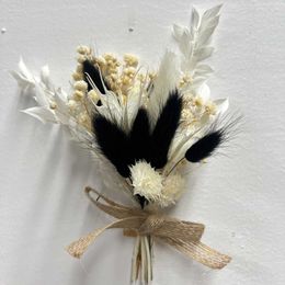 Dried Flowers DIY Wedding Card Cake Flower Arrangement Mini Bouquet Grass Bunny Gras Home Decor Photo Props