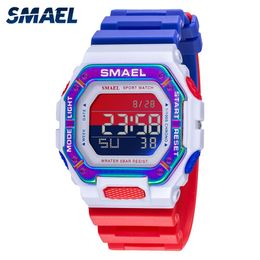 Watches Digital Watch Men Sports Waterproof Stopwatch Alarm Clock Rubber Strap Military Wristwatches 8059 Sport Watches Led Digital