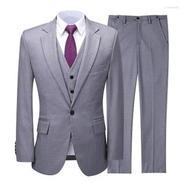 Men's Suits Men's Men's Self-cultivation Casual Business Wear Groomsmen Classic Fashion Atmospheric Grey High-quality Suit