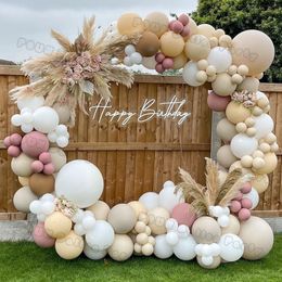 Other Event Party Supplies Doubled Cream Peach Boho Balloons Garland Wedding Engagement Decoration Balloon Rose Nude Ballon Arch Global Birthday Decor 230625