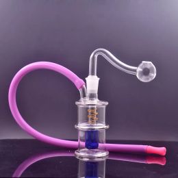 Wholesale Glass Oil Burner Bong Pyrex Thick Hookah Ash Catcher Bongs for Smoking Accessories with 10mm Glass Oil Burner Pipe and Colourful