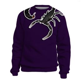 Men's Hoodies Scorpion Pattern Man Sweatshirts Fleece Men's Women Animal Hoody Y2k Hoodie 3D Printing Korean Fashion Kpop