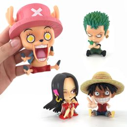 Action Toy Figures Anime Action Figure Model Toy Cartoon Sanji Usopp Nami Zoro Luffy Figures 8CM PVC Collectables Figurine Doll Toys Gift 230625