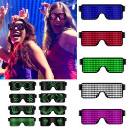 LED Toys 1Pc 8 Modes Quick Flash LED Light Bar Glow Party Grand Event Glasses USB Charge Luminous Glasses Christmas Concert light Toys 230625