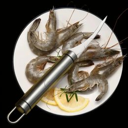 1pc Stainless Steel Shrimp Opener Shrimp Wire Cutter Clean Shrimp Line Cleaning Fish Belly Knife Shrimp Knife Shrimp Peeler Kitchen Accessories