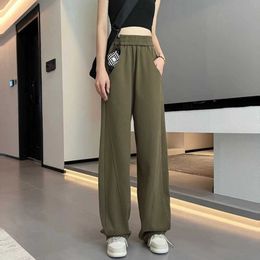 American fashion mopping banana harem pants plus sizes High Street Spicy Girl red wide leg pants Female minority design casual sports pants