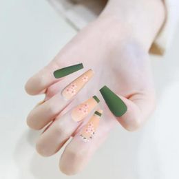 False Nails Delicate Artificial Exquisite Pattern Lightweight Stick On Type Long Luxury Fake