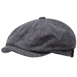 Casual Painter Newsboy Cap Spring Summer New Stripe Unisex British Best Hat Outdoor Cotton Octagonal Cap Fashion Hip Hop Hats