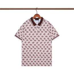 High quality designer mens casual shirt burbereys mens Camisas De Hombre Fashion geometric Cheque print short sleeved lapel business versatile M-3XL024