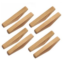 Kitchen Towel Hooks 8Pcs Natural Wood Clothes Hanger Wall Mounted Coat Hook Decorative Key Holder Hat Scarf Handbag Storage Bathroom Rack 230625