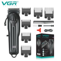 Hair Trimmer VGR Hair Clipper Professional Hair Cutting Machine Rechargeable Hair Trimmer Adjustable Haircut Machine Trimmer for Men V-282 230626