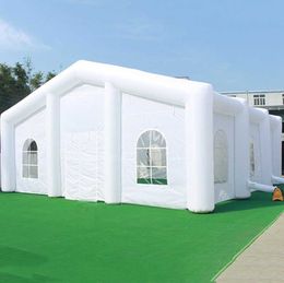 8/10/12m Customization inflatable wedding house vip room Commercial Led glowing giant marquee party tent with Colourful strips