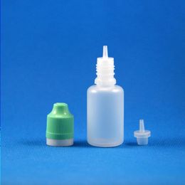 100 Sets/Lot 20ml Plastic Dropper Bottles Tamper Evident Child Double Proof Caps Long Thin Needle Tips e Vapour Cig Liquid 20 mL Lfgbe