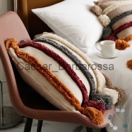 Pillow Knitting Tassels Throw Office Household Living Room Bedroom Backrest Cushion Soft Decoration Coloured Glaze x0626 x0625