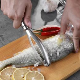 1pc Stainless Steel Fish Scales Scraper Grater Peeler For Fish Cleaning 9.65inchX1.38inch