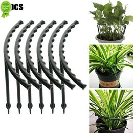 6Pcs Plant Support Stand Plastic Flower Pot Stakes Half Round Ring Plant Cage Holder Climbing Trellis Garden Plants Tools Rack
