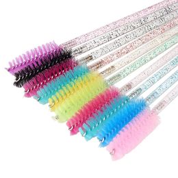 Suits 1000pcs Crystal Cleaning Brush Lash Wands Spoolie Eyelash Extension Mascara Brush