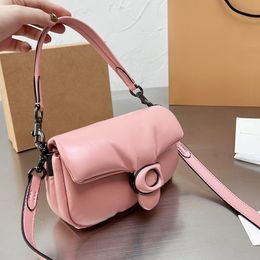 Trendy Coac Designer Mini Shoulder Shopping Soft Cloud Hobos Bags Candy Colors Puff Pillow Women Wallet Pursrs Leather Luxury Crossbody Tabby Bag Size 20cm