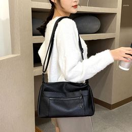 Evening Bags Winter Black Handbag Soft Leather Luxury Handbags Women Designer Female Shoulder Messenger Bag Mother For 2023