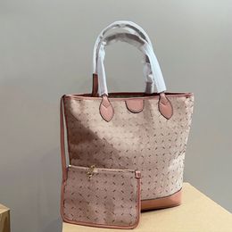 Pink Designer Tote Bag Shell Bag Women Shoulder Bags Gold Hardware Accessories Classic Letter Print Cowhide Leather Lady Handbag High Quality Pouch