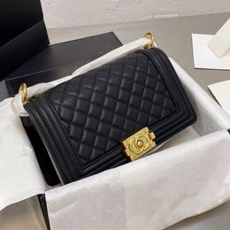 5A Quality Luxury Designer Bag Brand Woman Shoulder Bag Handbag Real Leather Sheepskin Cross Body Bag Gold Or Silver Chain Slant Shoulder Handbags Tote Bags 9606