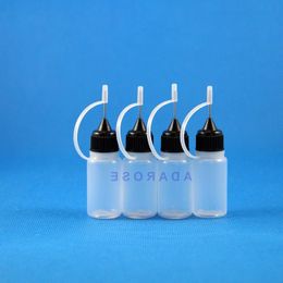 100 Pcs 8 ML LDPE PE Metallic Needle Tip Cap dropper bottle for e cig Vapour Squeezable Pthbr