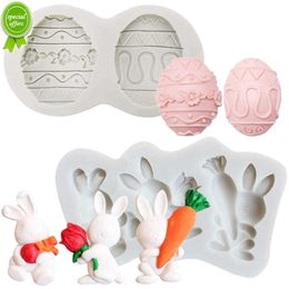 New Easter Rabbit Cookie Mould Easter Egg Fondant Silicone Mould Cake Decorating Tools Chocolate Bakeware Kitchen Baking Mould