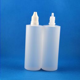 100 Pcs 120ML Plastic Dropper Bottles Tamper Proof Thief Evidence E CIG Liquid Liquide OIL Juice Vapor 120 mL Qnohm