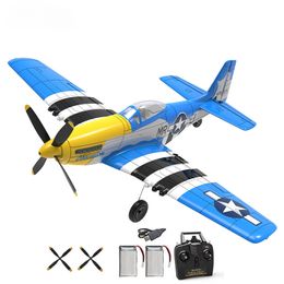 ElectricRC Aircraft RC Plane 2.4G Radio Controlled Model P51D Mustang RTF Aeroplane outdoor toy One-key Aerobatic RC Glider Aircraft Toys Gifts 230626