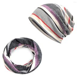 Beanies Under Cap Scarf Hijab Turbans Men Stretch Caps Stripe Man