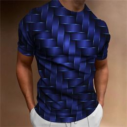 Men's T-Shirts Summer Simple Men'S T-Shirt Geometric Pattern 3d Printed Men Tees O Neck Short Sleeve T-shirt Hip Hop Casual Oversized Tops 230625