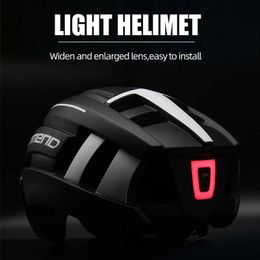 Cycling Helmets Bicyc Helmet D Light Rechargeab Intergrally-molded Cycling Helmet Mountain Road Bike Helmet Sport Safe Hat For Men Women HKD230626
