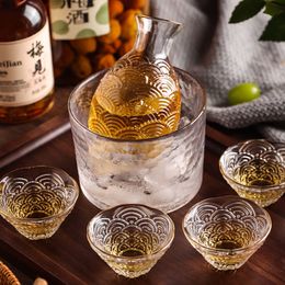 Mugs Phnom Penh Glass Sake Bottle Wine Cup Set Xiangyun Ice Bucket Foreign Separator Thermostat 230626