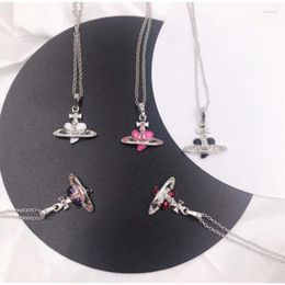 Pendant Necklaces Vintage Noble Heart Chain Necklace For Women Luxury Ins Shiny Zirconia Wedding Party Jewelry Gifts