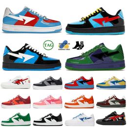 STA SK8 Casual Shoes Luxury Designer Womens Mens Sneakers A Bathing stas sk8 Camo Combo Pink Pantent Leather Black Orange Green Grey Outdoor Sports Platform Trainers