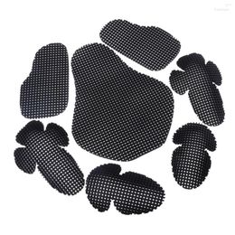 Motorcycle Armour 7 Pieces Black Motorbike Elbow/Back/Shoulder/Chest Guards Body Protectors Armours