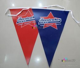 OEM ODM Best Quality Custom Polyester Fabric Pennant String Flag Triangle Bunting Banner For Celebration Decoration