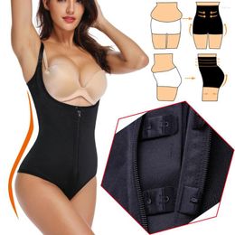 Women's Shapers Plus Size Women Latex Waist Cincher Bodysuits Zipper Shapewear Tummy Slimmer Full Body Shaper Corset Corrective Underwear