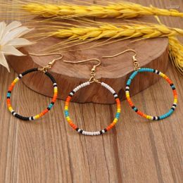 Hoop Earrings Go2Boho Miyuki Beaded Ear Rings Native Earring Boho Jewellery For Women Accessories Multicolor Pendientes